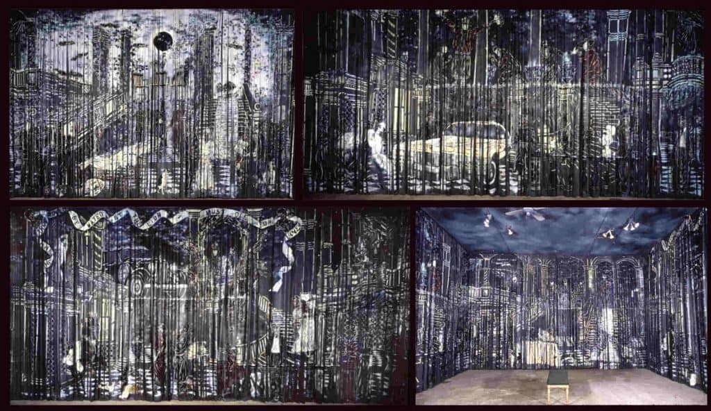 Izhar Patkin - The Black Paintings - installation