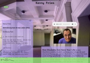Kennny Fries reads "How Disability Can Save Your Life"