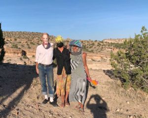 David Fant, Iren Schio and Beth Kiyosake at the Steve Jansen salon in Abiquiu NM