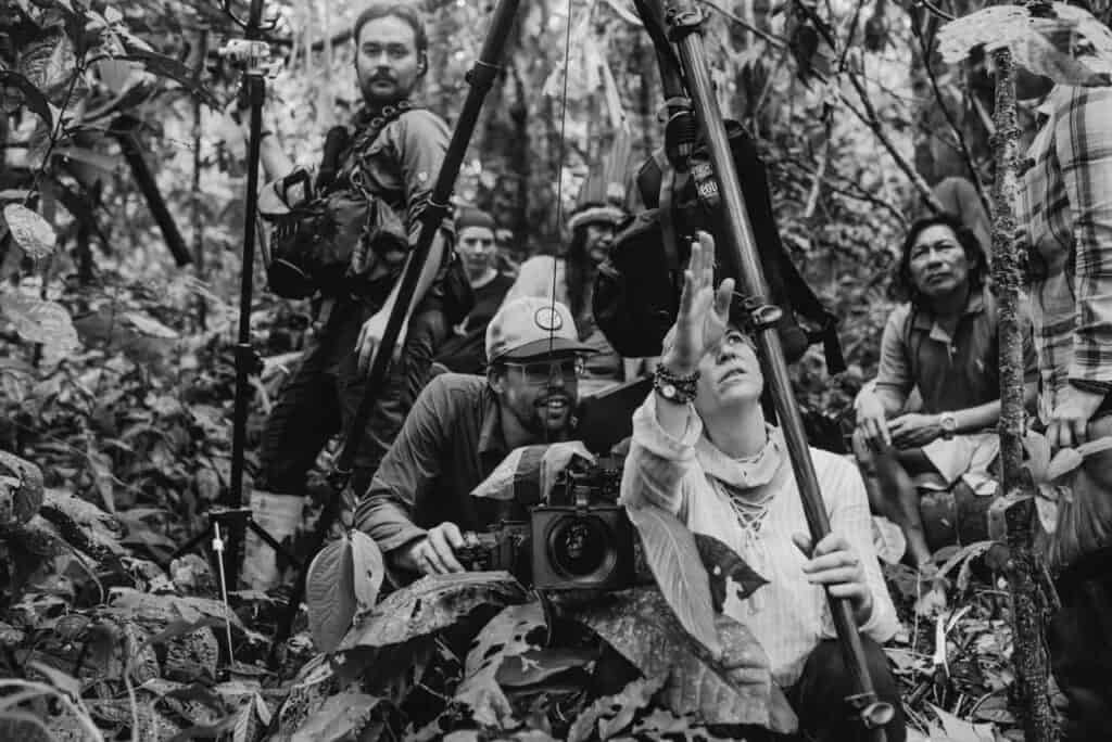 Jennifer Abbott and film crew in the Amazon Rainforest