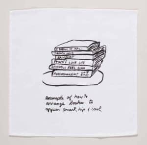 Karen Finley print - How To Arrange Books.
